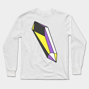Crystal in Nonbinary Pride Long Sleeve T-Shirt
